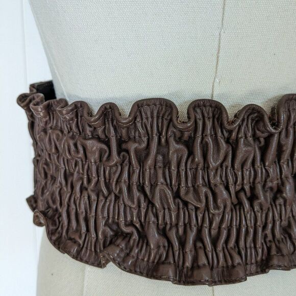 Vintage Tequila Leather Cinch Belt - Brown - Corset/Stretch Type - Small main image 9